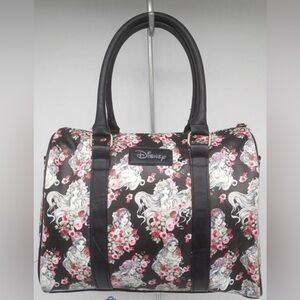 Loungefly X Disney Princesses Black/White Faux Pebble Leather Tote Handbag Purse